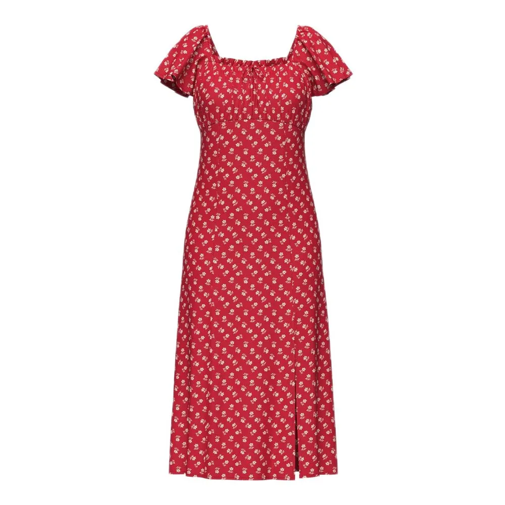 Levi's® Amara Column Flutter short sleeve midi dress
