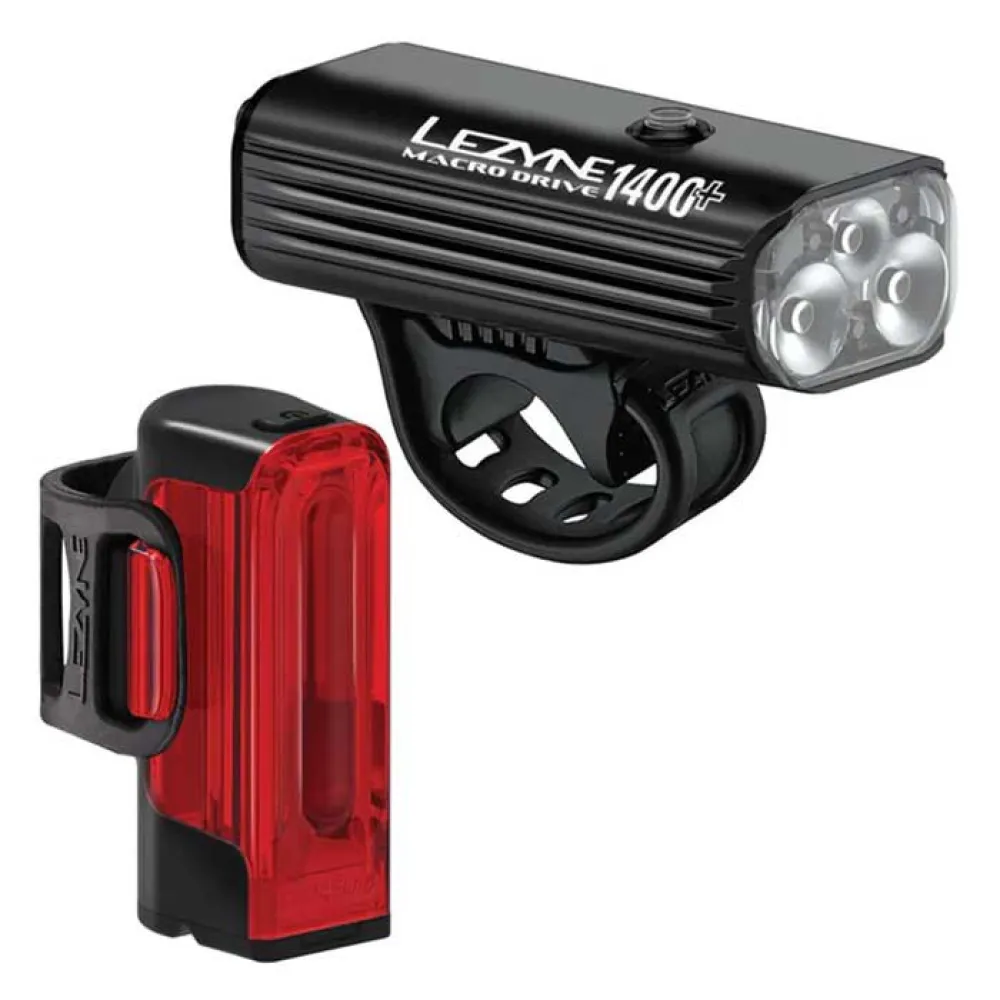 Lezyne Macro Drive 1400+ / Strip Drive Pro 400+ light set