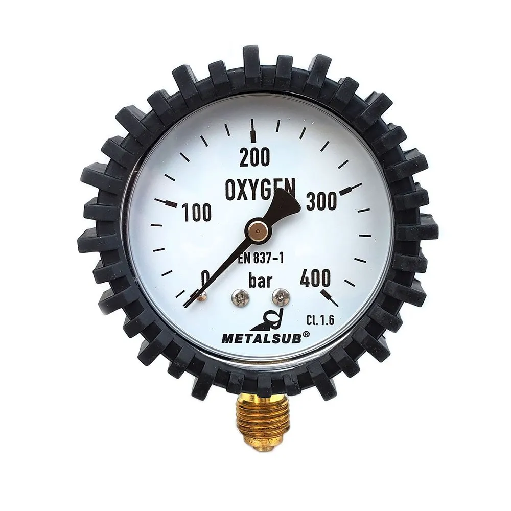 Metalsub Technical Oxygen 63 Mm 0-400 Bar pressure gauge