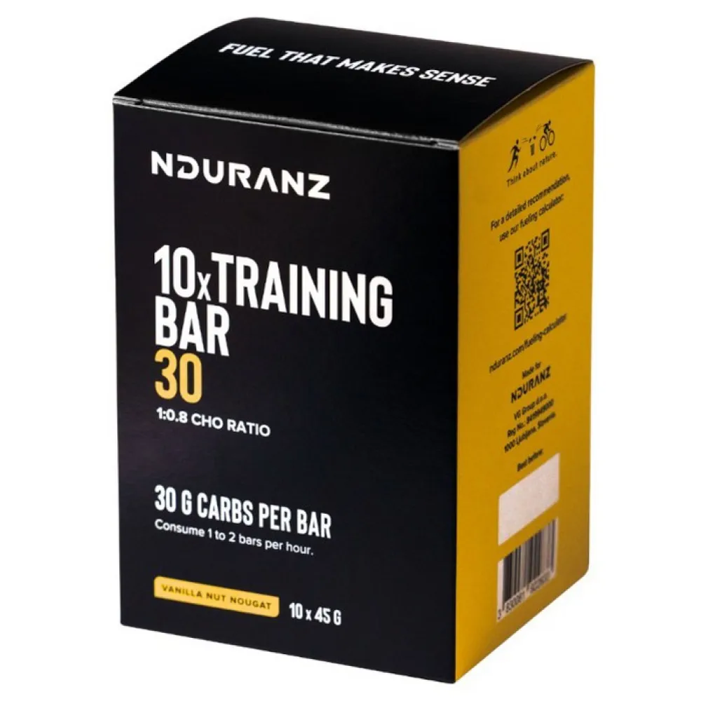 Nduranz Training 30 energy bars box vanilla&nut&nougat 45g 10 units