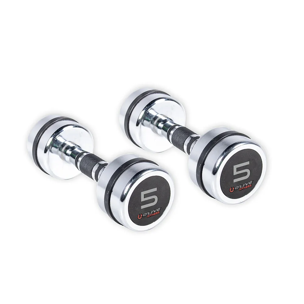 Olive Chromed 5kg dumbbell 2 units