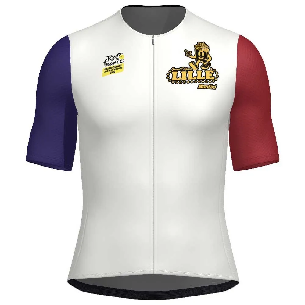 Santini TDF Grand Depart Lille 2025 short sleeve jersey