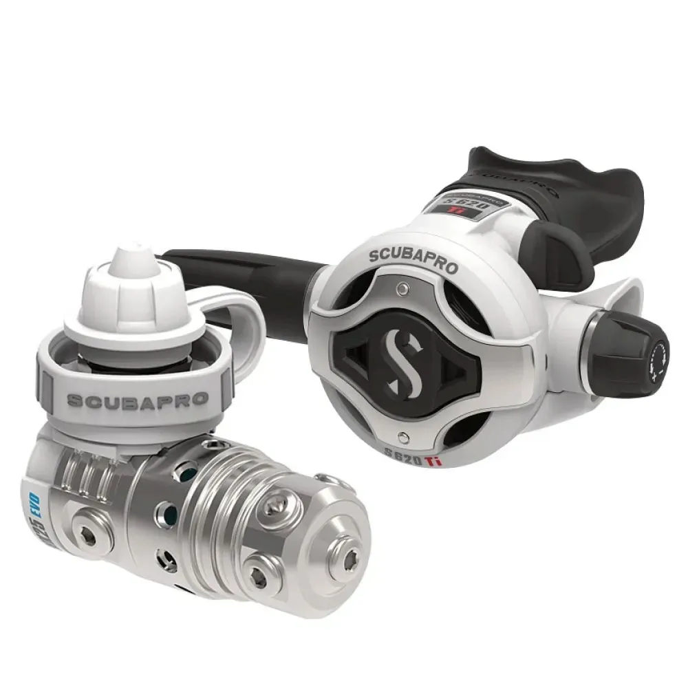 Scubapro MK25 S620 Ti White Edition DIN diving regulator set