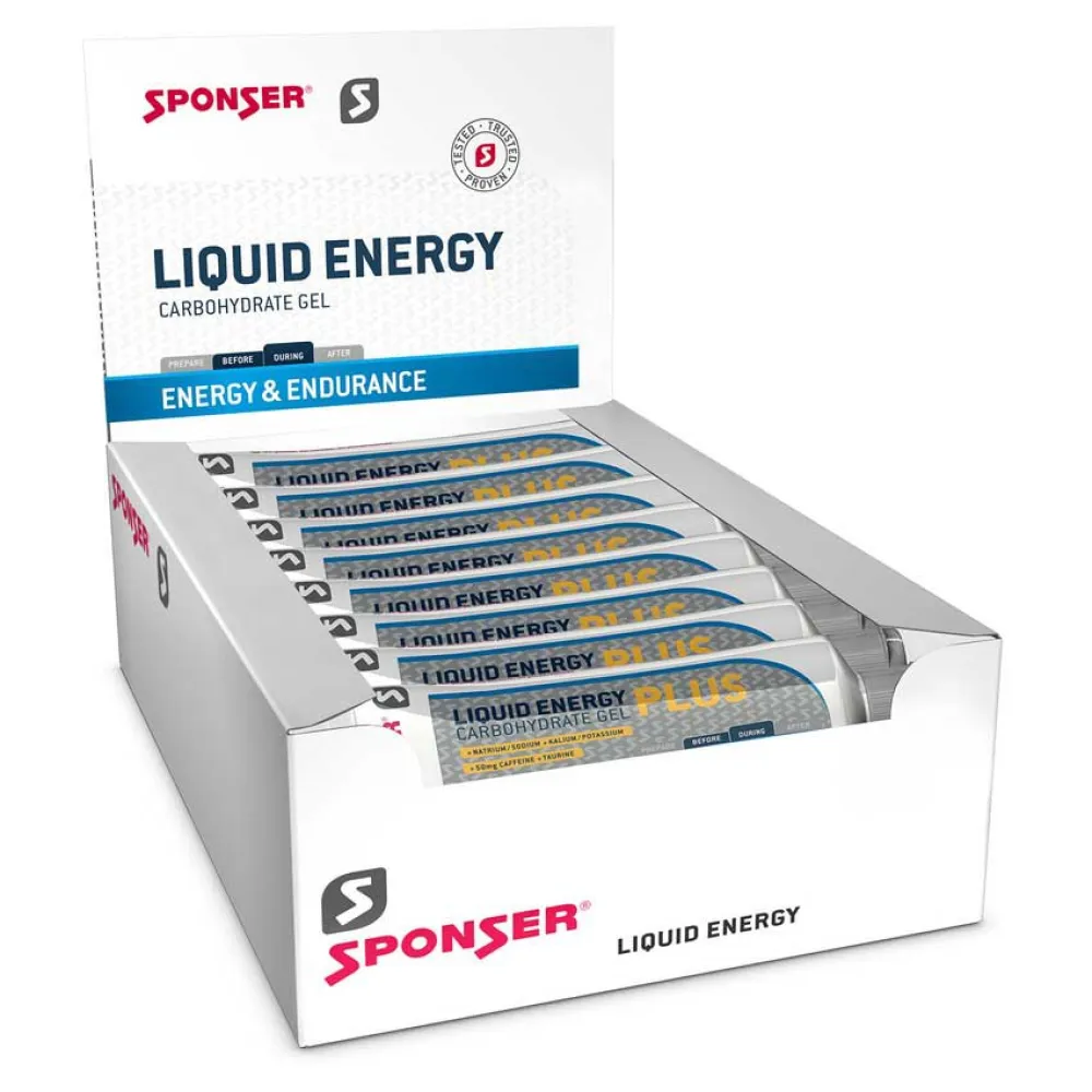 Sponser Sport Food Liquid Plus energy gels box 70g 18 units