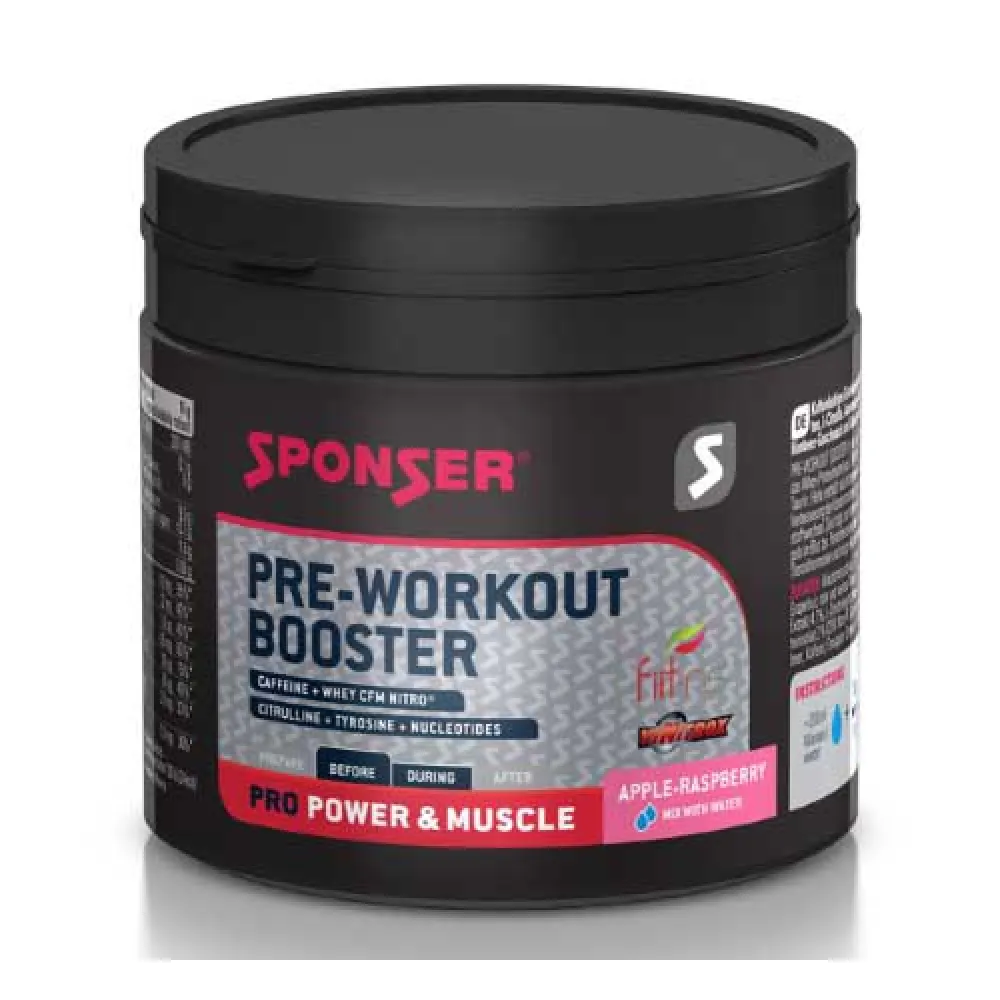 Sponser Sport Food Pre Workout Booster Energy Drink raspberry&apple 256g