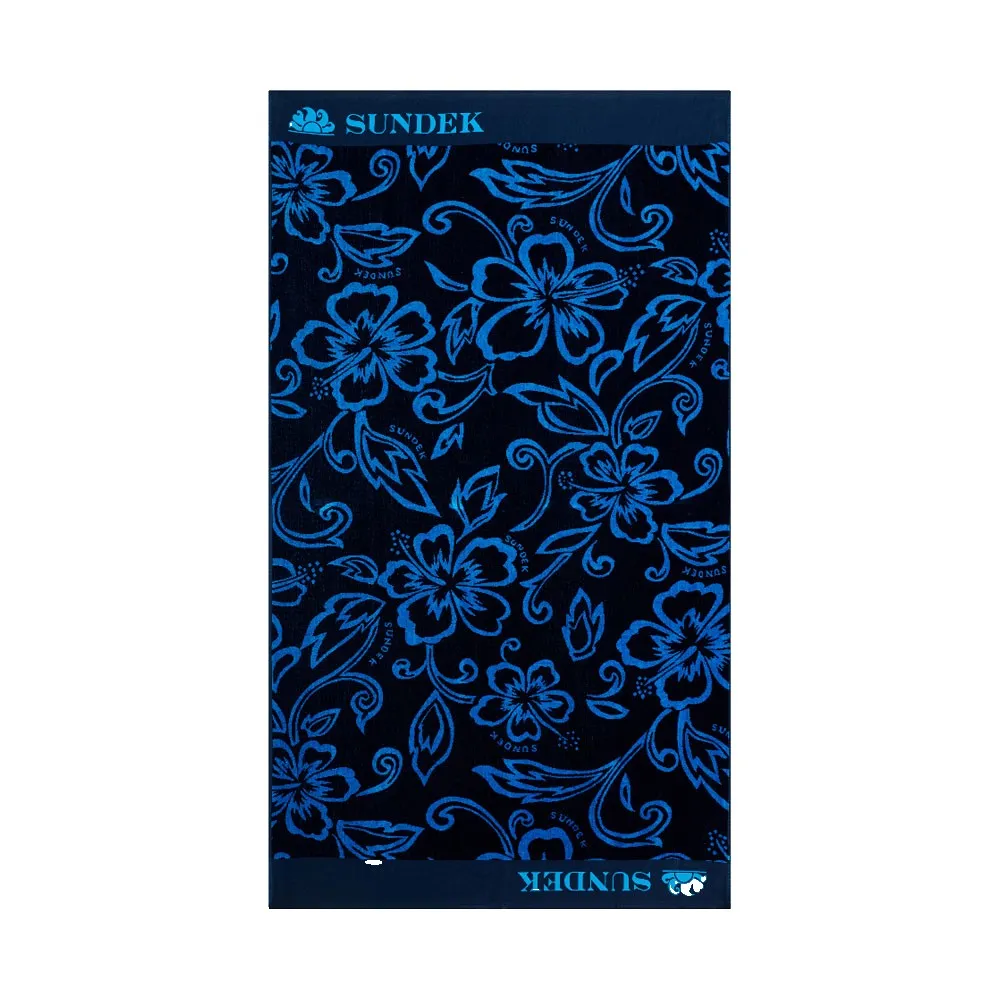 Sundek Jacquard terry hibiscus pattern towel