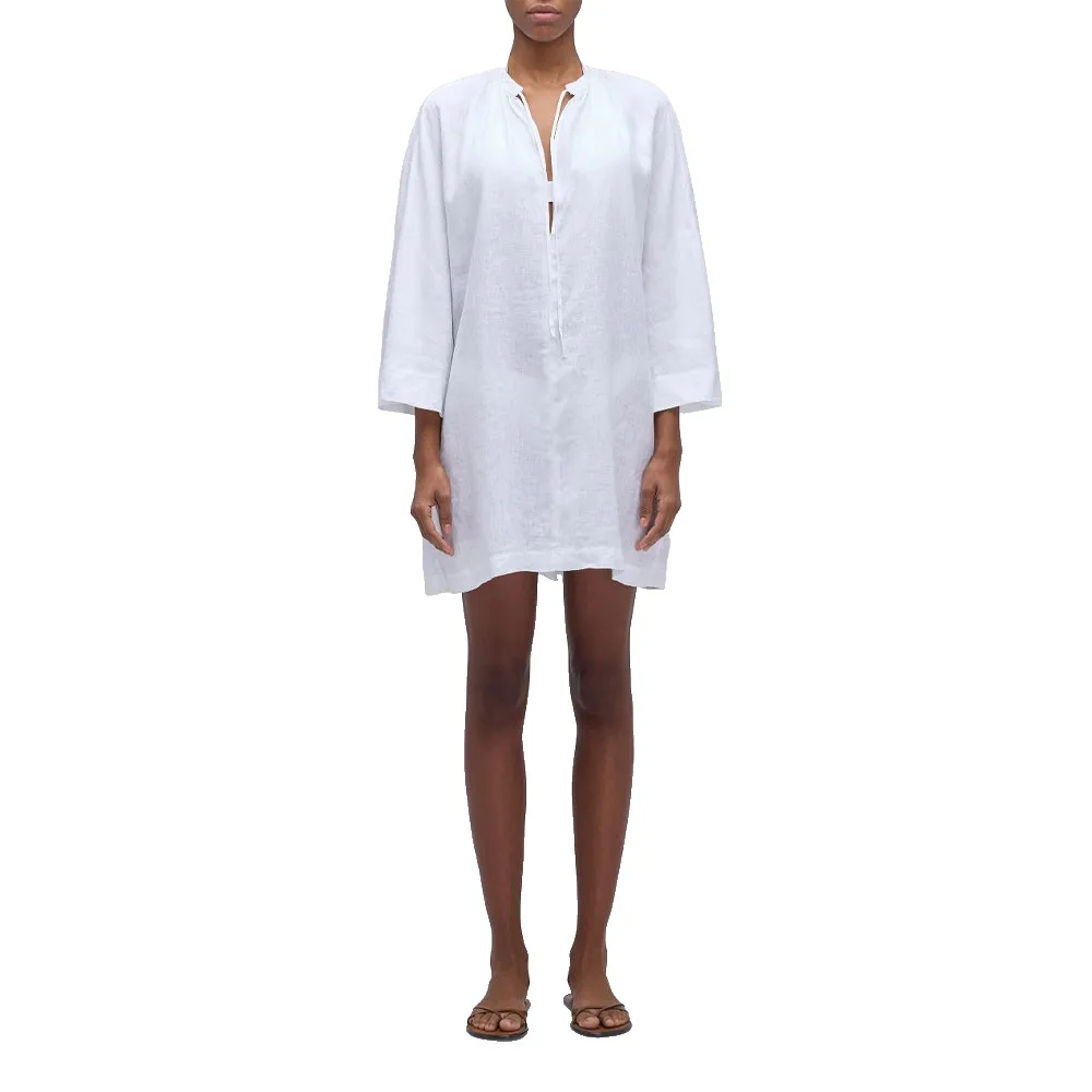 Sundek Linen 3/4 sleeve short dress