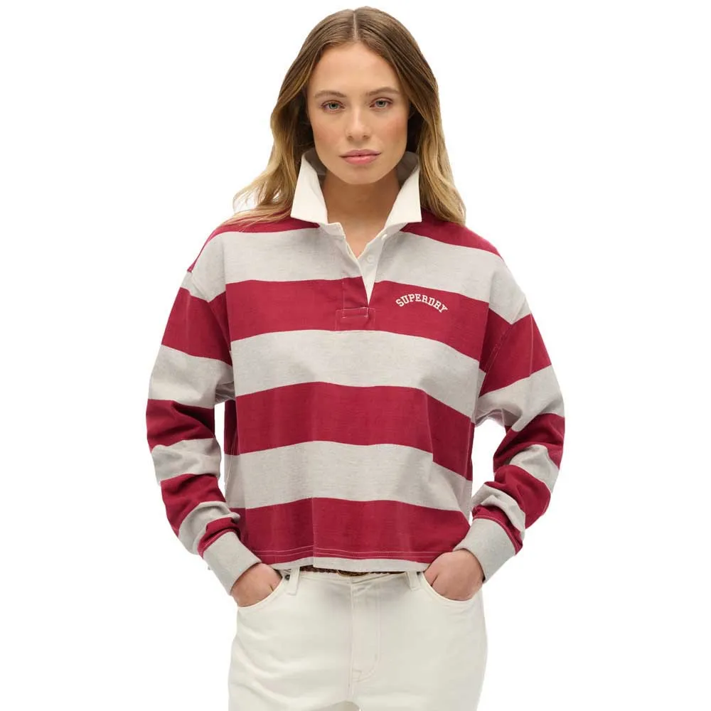 Superdry Ath Essential Stripe long sleeve polo