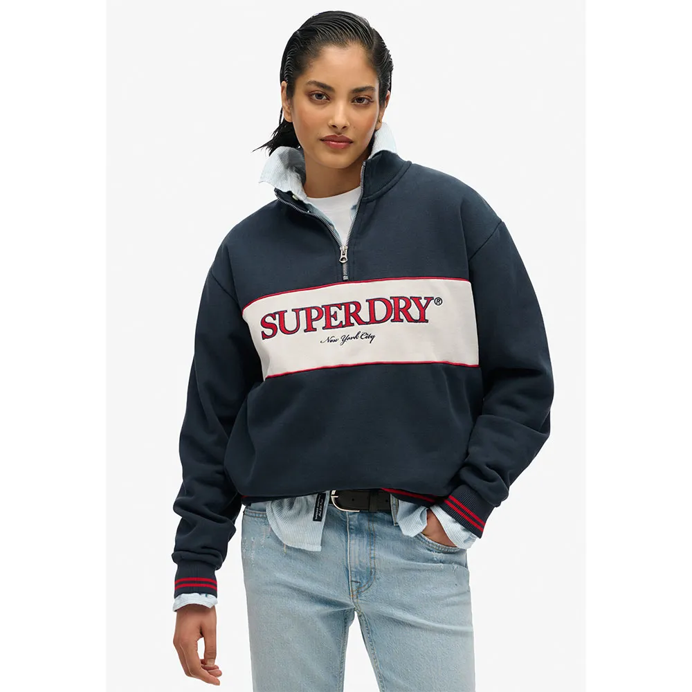 Superdry Country Club Loose half zip sweatshirt