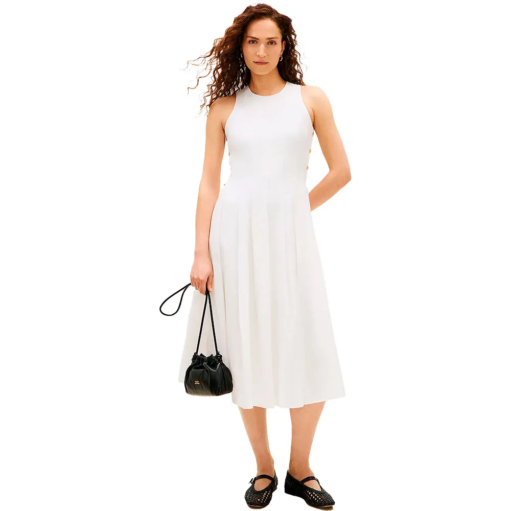 Tommy Hilfiger WW0WW49055 Linen sleeveless midi dress
