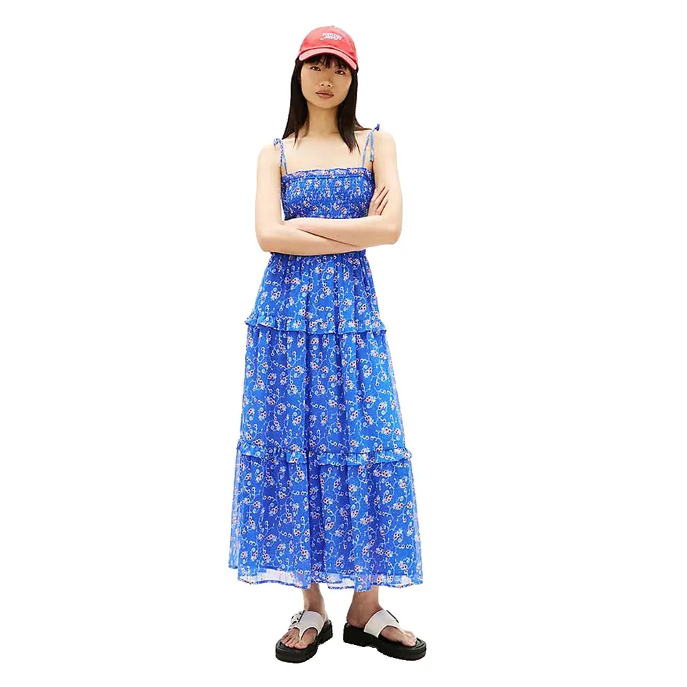 Tommy Jeans Chiffon sleeveless midi dress